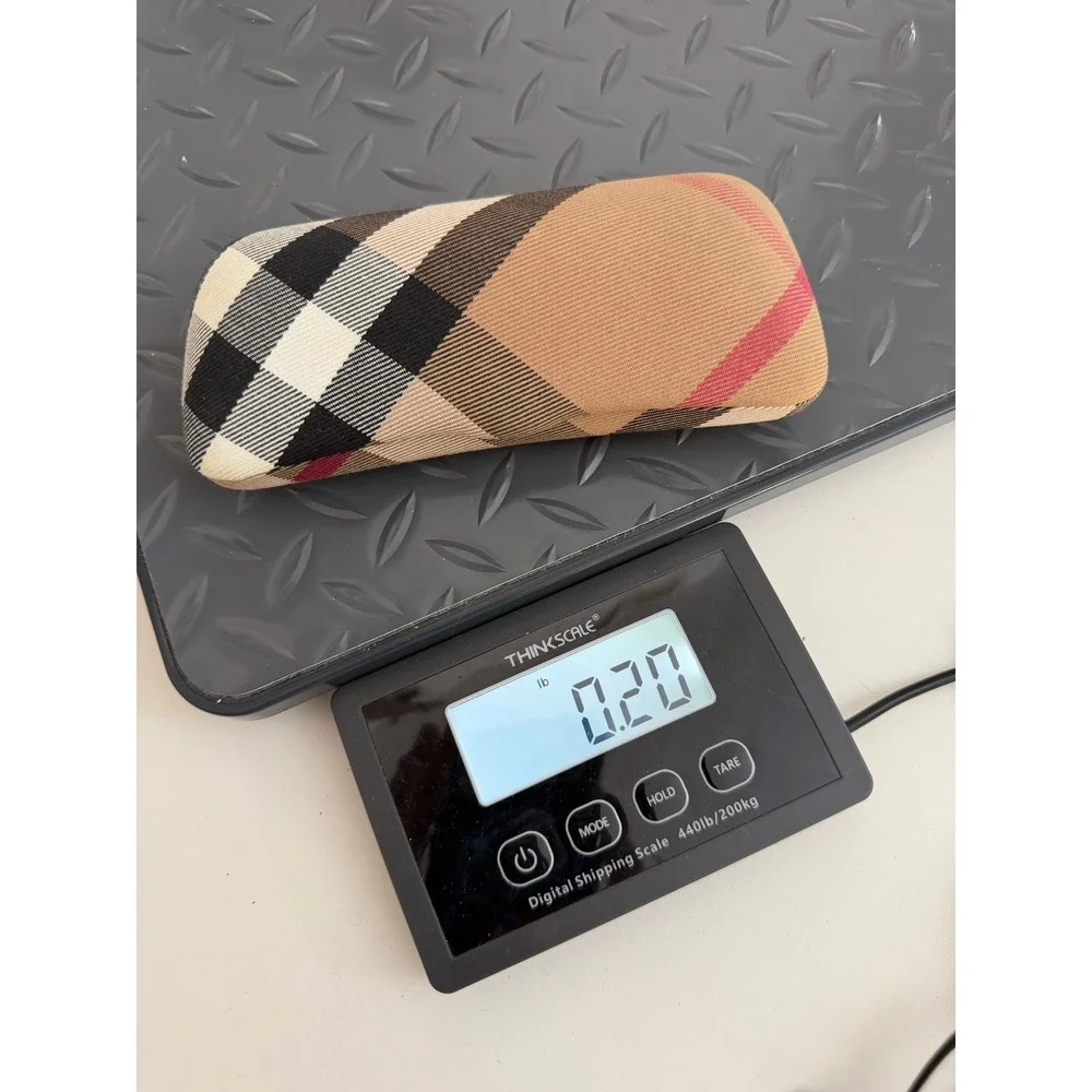 Burberry Nova Check Sunglasses Case Hard Shell Clamshell Beige Black Red Tan